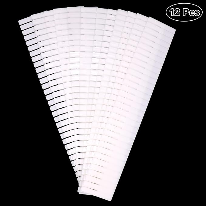 12Pcs Adjustable Drawer Dividers 0.1Inch Thickness DIY Grid Dividers 40x7cm Plastic Organizer Separator for Socks Underwear Makeup Cosmetic Clothes