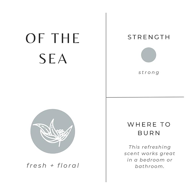 Slow North of The Sea Candle - Essential Oils and Pure Soy Wax Candle in a Reusable Frosted Glass Jar - A Unique and Mindful Scented Candle Hand-Poured in The USA (8 oz)