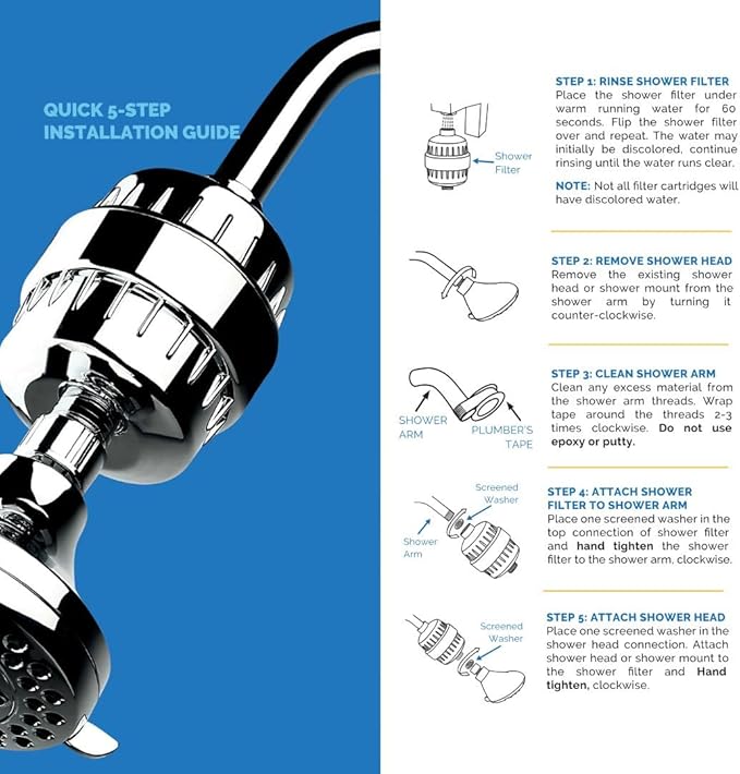 AquaBliss High Output Revitalizing Shower Filter - Reduces Dry Itchy Skin, Dandruff, Eczema, and Dramatically Improves The Condition of Your Skin, Hair and Nails - Matte Gold (SF100-GD)