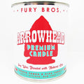 Long-Burning, One-Pint Premium Candles for Men | Vintage Inspired Oil Can Design | Arrowhead - Smoked Tonka & Pipe Tobacco | Soy Wax, Vegan Friendly, Made in The USA | Fury Bros. | Classically Cool