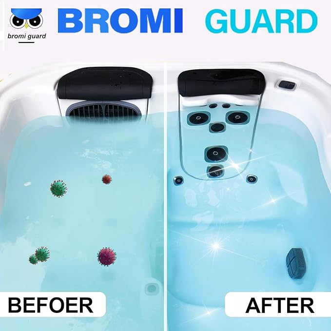 1 Inch 2.5Lbs Bromine Tablet Sanitizer for Spas, Hot Tubs, or Swimming Pools - Pre-Stabilized, Low Odor, Chlorine Alternative