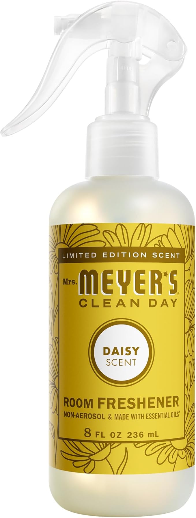 MRS. MEYER'S CLEAN DAY Room and Air Freshener Spray, Non-Aerosol Spray Bottle Infused with Essential Oils, Daisy, 8 fl. oz
