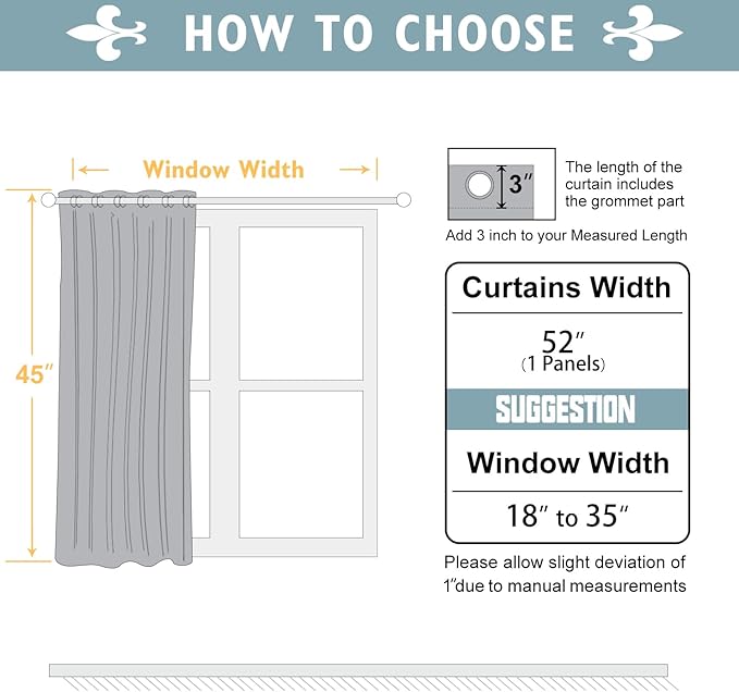 ChrisDowa Blackout Curtains 45 inches Long for Bedroom - Grommet Thermal Insulated Room Darkening Curtains for Living Room (1 Panel, Biscotti Beige, 52 x 45 Inch)