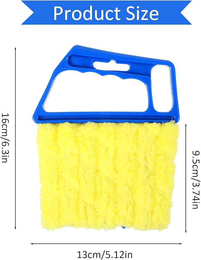 Shimmeroo 2PCS Blinds Cleaner Tool, 2025 Upgrade 7 Fingers Window Blind Dusters with Reusable Washable Sleeves for Cleaning Window Air Conditioner Vent Shutters Wood Vinyl Blinds