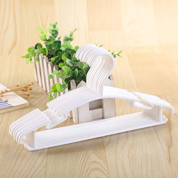 YYaaloa Kids Clothes Hangers Baby Clothes Hangers Childrens Plastic Infant Hangers Very Durable Kids Hangers Toddler's Hangers (White 60pcs)