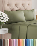 Twin 4 Piece Sheet Set - Comfy Breathable & Cooling - Ultra-Soft Hotel Luxury Bedding Set with 8-16 Inch Deep Pockets - 1 Flat & 1 Fitted Sheet & 2 Pillowcases - Wrinkle Free & Easy Care - Sage Green