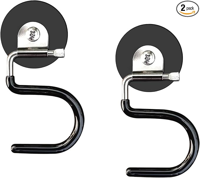 Magnetic Broom Hooks Broom Holder Do Not Require Drilling Warehouse Kitchen Refrigerator Metal Surface Suitable Broom Holder Wall Mount (Black, Single)