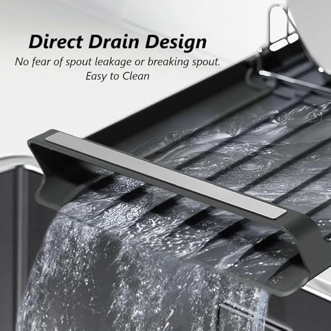 Small Expandable Dish Drying Rack – Compact & Space-Saving – No Spout, No Leaks – Durable, Rust Resistant & Easy to Clean – Ideal for Kitchens, Apartments & RVs – Extend 10.9 to 18.6 inches (Gray)