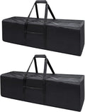 Urbanstand 46 Inch Extra Large Duffle Bag for Travel, Sports Gear Storage Bag with 2-way Lockable Zippers, Long Duffel Bag for Tent Camping tripod(Black 46inch 2Pack)