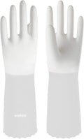 LANON Protection wahoo PVC Dishwashing Cleaning Gloves, Reusable Unlined Kitchen Gloves, Non-Slip, Medium