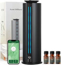 1800 Sq Ft Cordless Waterless Diffuser, 100ml Hotel Collection Diffuser Scent Air Machine for Home Cold Air Essential Oil Diffuser for Large Room Office Quiet (Black)