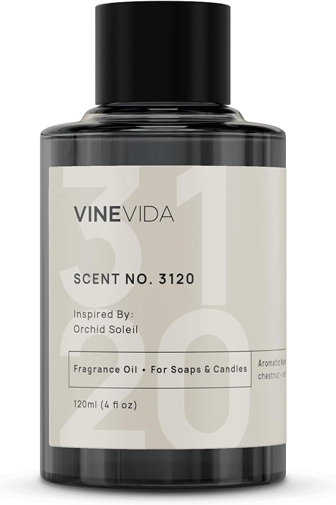 VINEVIDA Scent NO. 3120 Fragrance Oil - 120mL (4oz) - Inspired by: Orchid Soleil Fragrance Oil for Candle Making - Made in USA Candle Scents Scents for Soap Making
