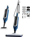 Sapodilla 12 in 1 Steam Mop, Detachable Handheld Steam Cleaner for Home, 23FT Cord, for Hardwood Floor Cleaning, Tile, Carpet, Furniture, Clothes, Windows, Blue