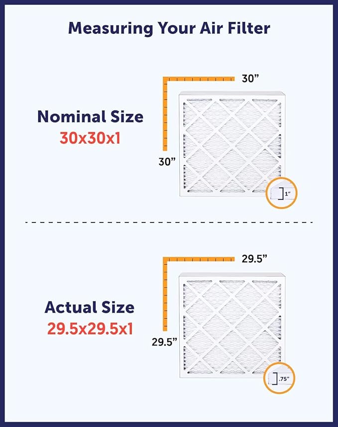 Filter King 15.5x8x1 Air Filter | 4-PACK | MERV 8 HVAC Pleated A/C Furnace Filters | MADE IN USA | Actual Size: 15.5 x 8 x .75"