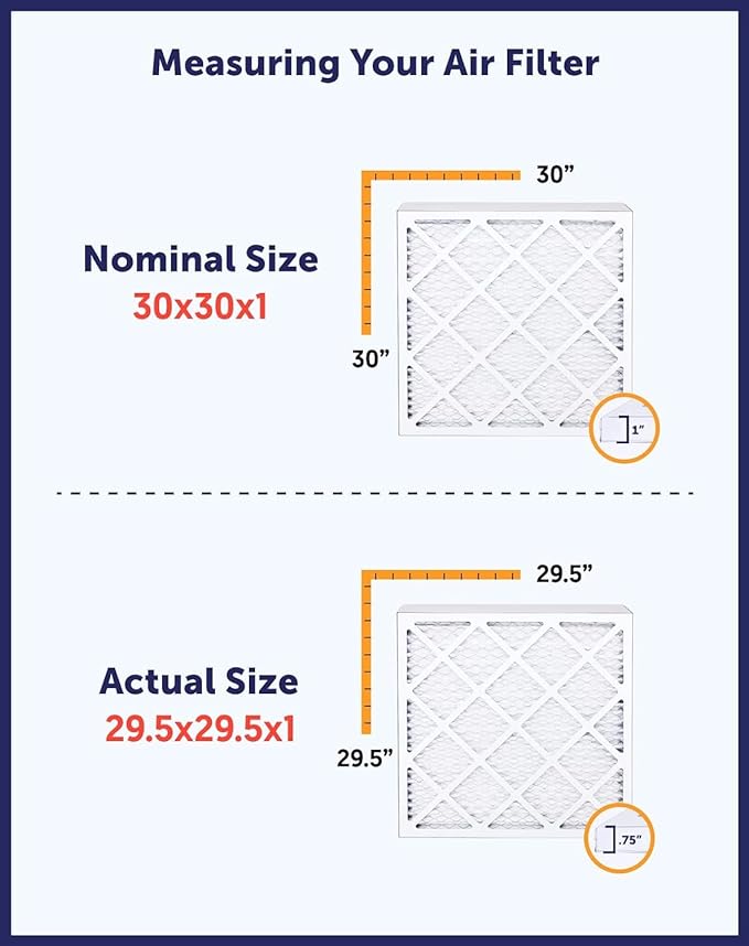 Filter King 26x24x1 Air Filter | 4-PACK | MERV 8 HVAC Pleated A/C Furnace Filters | MADE IN USA | Actual Size: 26 x 24 x .75"