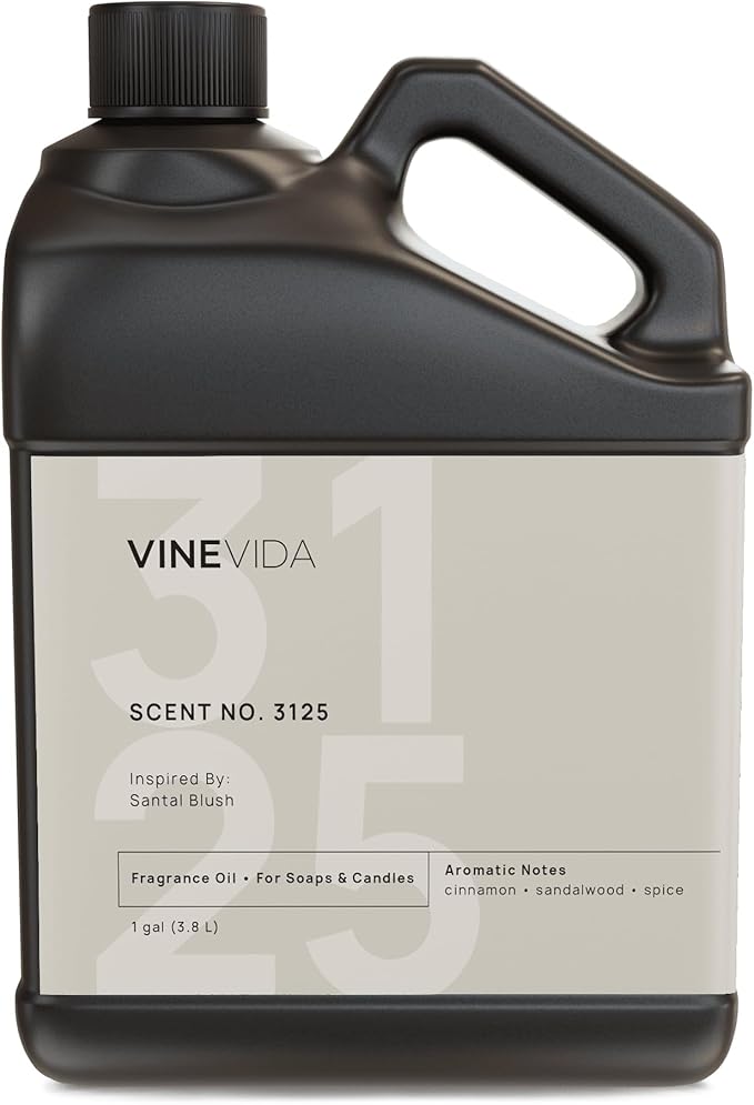 VINEVIDA Scent NO. 3125 Fragrance Oil - 1 Gallon (8lbs) - Inspired by: Santal Blush Fragrance Oil for Candle Making - Made in USA Candle Scents Scents for Soap Making