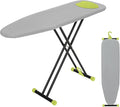 Ironing Board Full Size 54x14, RAINHOL Height Adjustable Iron Board with Thick Padded Cover and Smart Hanger, Heavy Duty Foldable Ironing Table with Silicone Pad Iron Rest, Gray