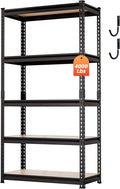 DYNALOAD 4000 Lbs Heavy Duty Garage Shelving, 5-Tier Adjustable Metal Storage Shelves, Boltless Steel Utility Rack for Garage Basement Warehouse, 36" W x 18" D x 72" H
