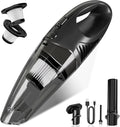 Jeagfen Handheld Vacuum Cordless, Rechargeable Car Vacuum Cleaner with Multiple Attachments, Portable Hand Held Vacuum Suction Power, Mini Vacuum for Car, Home, Pet Hair, Office, Desk, Keyboards Black