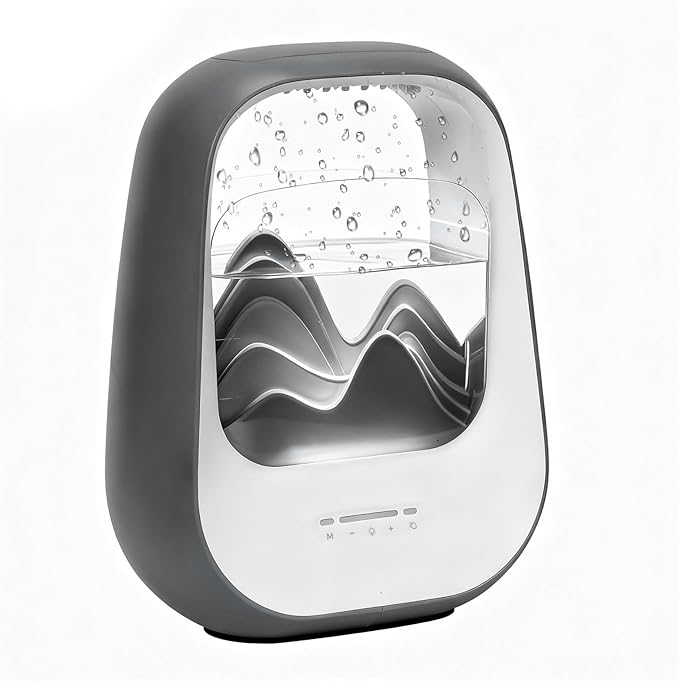Rain Drop White Noise Machine with Realistic Rain Sounds – Sleep Therapy Humidifier, Bluetooth Speaker, Ambient Light & Aroma Diffuser for Bedroom Relaxation, Meditation & Stress Relief