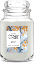 Yankee Candle Silver Birch, Holiday Scented Candle, 22oz Large Jar with up to 150 Hour Burn Time, Giftable