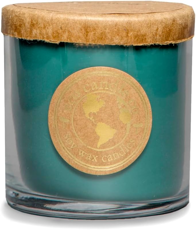 ECO CANDLE CO. Recycled Candle, Botanica, 6 oz. - Scents of Pine, Lavender, & Moss - 100% Soy Wax, No Lead, Kraft Paper Label & Lid, Hand Poured, Phthalate Free, Made from Midwest Grown Soybeans