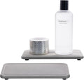 NiuYichee 2 Pcs Water Absorbing Stone Trays, Kitchen/Bathroom Sink Soap Dish, Diatomite Tray Used for Hand Soap & Cosmetic Bottles in The Modern Home, 4" W x 8.3" L, Gray