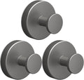 2026 Suction Cup Hooks for Shower, Towel, Home Storage, Window, Bathroom, Wreath, Kitchen, Class Door, Mirror, No-Drill Removable Heavy Duty up to 15 lbs Hook Holder (3 Pack, Matte Gray)
