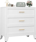 Metal Dresser for Bedroom 3 Drawers Dresser Metal Storage Organizer,34.25" H Drawer Chest, Closet Organizers for Living Room, Hallway, Closet