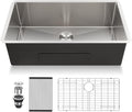 Lordear 36 inch Undermount Kitchen Sink 16 Gauge Large Stainless Steel Single Bowl Under Counter Kitchen Sinks Deep Basin 36x19x10 Inch Handmade