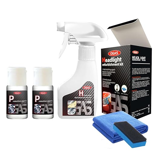 Headlight Restoration Kit, Automotive Headlight Cleaner Oxidized and Yellowed Head Light Restoring Kit, Efficient Restore Shiny, Multifunctional Polishing for All Types
