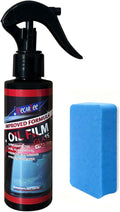 Mecarsee Car Windshield Oil Film Remover Spray - Helps Prevent Fogging & Rain-Repellent Glass Cleaner - Removes Grease, Water Spots & Road Grime - Interior & Exterior Use