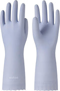 LANON wahoo Skin-Friendly Dishwashing Cleaning Gloves, Reusable Unlined Dish Washing Gloves, Non-Slip, Icelandic Blue, Large