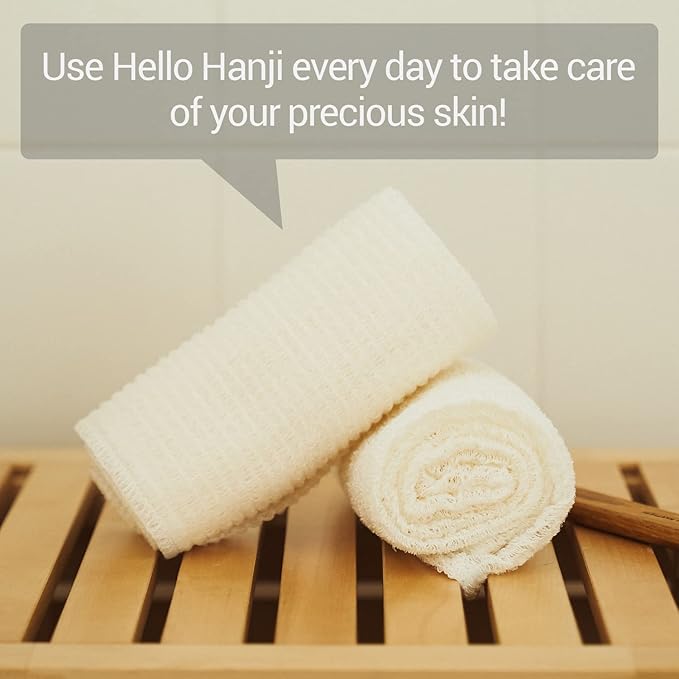 Bath Shower Sponge 1 Pack - Exfoliating Cloth for Dead Skin Cells, Dirt, and Oil Removal - Kids Washcloths Made Using Soft, Breathable & Hygienic Hanji Fabric - Hello Hanji by DEARCUS