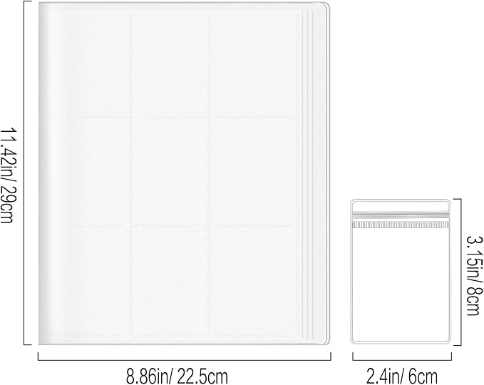 Designster Transparent Jewelry organizer book - Earring Organizer Storage Book Bag Anti-Oxidation, Jewelry Travel Organizer (288Slots+150pcsZipper Bags)