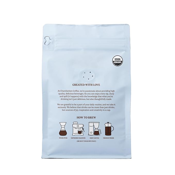 Chamberlain Coffee Peppermint Mocha Blend – Medium Roast Whole Bean Coffee, Smooth and Rich with Sweet Cocoa and Refreshing Peppermint Notes, Hand Roasted in Small Batches - 10 oz