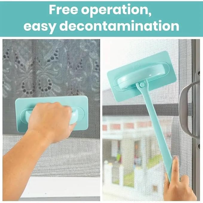 realexist Window Screen Cleaner, Detachable Cleaning Brush, Dry and Wet Dual Use Tool with Screen Washing Equipment,Perfect for Easy and Efficient Window Cleaner Tool