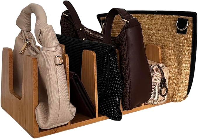 KANDOHAUS Kitchen Cabinet Organizer - Sturdy Bamboo Pot and Pan Organizer for Inside Cabinet - Multiuse Lid Organizer - Durable & Minimalist Kitchen Cabinet Organizer