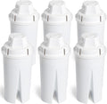 Amazon Basics Enhanced Replacement Water Filters for Water Pitchers, BPA-Free, WQA & NSF Certified, Compatible with Brita Water Pitchers & Drinking Water Filter Systems, 1 Year Filter Supply, 6-Pack