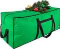 4.5 ft Christmas Tree Storage Bag, Heavy Duty Christmas Tree Bag with Reinforced Handles and Dual Zippers Wide Opening, Large Capacity fits for Artificial Christmas Tree (Green, 4.5 ft)