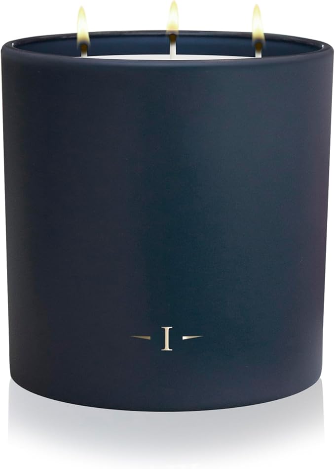 Charles Farris Luxury Scented Candle – 3 Wick, Hand-Poured, Long Lasting, Clean Burning, 640g / 22.5oz, Up to 80 Hours of Burn Time, Made in England – Smokey Cedar, Moss & Amber – Grand Cascade