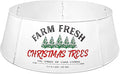 Hallops Oversized Galvanized Christmas Tree Collar - Adjustable Metal Christmas Tree Base Cover for Medium and Large Trees - 36 Inch Diameter Base for Contemporary and Rustic Holiday Decor (White)