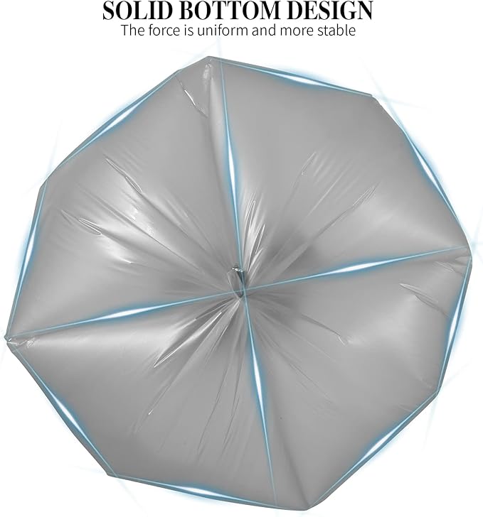 3 Rolls Small Trash Bags - 60 Counts Durable 4 Gallon Small Garbage Bags for home office kitchen Bathroom Bedroom Trash Can liners（Silver）