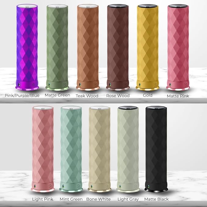 Waterless Essential Oil Hotel Scent Diffuser - Cold Air Diffuser - Covers 1000 sq. ft. - Waterless Diffuser for Home, Office & Hotel (Black + Interchangeable Sleeve) (Black + Matte Black Sleeve)