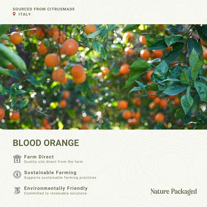 Blood Orange Essential Oil - Direct from Citrusmade in Sicily - Pure Essential Oil for Diffusers and Aromatherapy - Natural Citrus Scent | 100% Pure Therapeutic Grade (8oz)