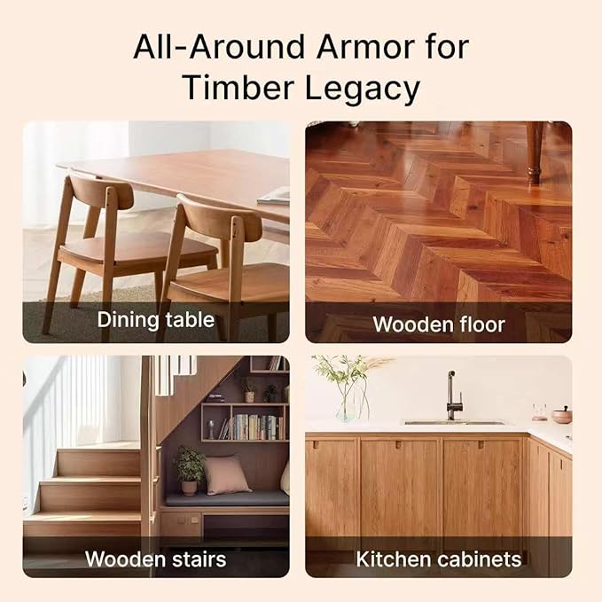YYSTEBS Furniture Polish Kit: Wood Cleaner Spray & Nourishing Care Oil – For Floors, Kitchen Tables, Desks & All Home Wood Furniture (300ml+120g)