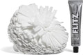 Flitz Buff Ball w/ 1.76oz Metal Polish Paste - 7in Drill Buffer Polisher Attachment for Any 3/8in Drill - Self-Cooling, Washable Polishing Ball to Buff, Shine, & Protect All Metals, Plastics (1 Pack)