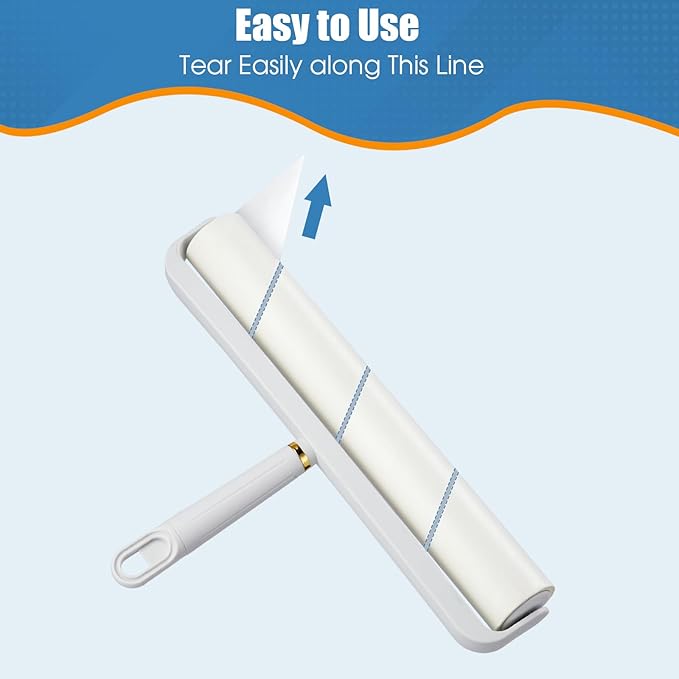 Dymoll 14.17" Large Lint Rollers for Pet Hair Extra Sticky, 360 Sheets Roller with Long Handle for Cleaning Carpets, Clothing, Couch, Furniture Wall Cleaner Mop Dust Remover