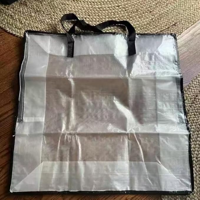 2 Pack Clear Wreath Storage Bags 26 Inch 90L - Durable and Heavy Duty Transparent PP Zipper Bags with Handles for Christmas Easter Fall Holiday Wreaths, Blankets, Comforters, Pillows