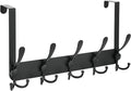 OIM OMIIOMIO No Drill, No Installation Over The Door Coat Rack with 15 Hooks - Door Hanger Organizer for Towels, Coats, Hats | Bathroom, Bedroom, Closet Storage Solution